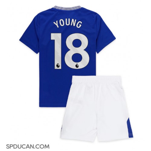 Dječji Nogometni Dres Everton Ashley Young #18 Domaci 2024-25 Kratak Rukav (+ Kratke hlače)